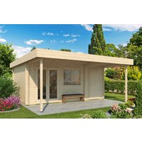 26 % Rabatt: Fjordholz Holz-Gartenhütte Modell Kurt 44 C mit Vordach 24m²