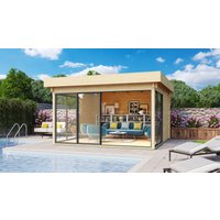 26 % Rabatt: Fjordholz Holz-Gartenhütte Alu Concept 44 H