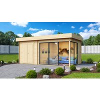 26 % Rabatt: Fjordholz Holz-Gartenhütte Alu Concept 44 J 24m²