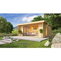 26 % Rabatt: Fjordholz Holz-Gartenhütte Alu Concept 44 I 24m²