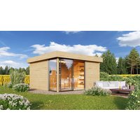 26 % Rabatt: Fjordholz Holz-Gartenhütte Alu Concept 44 P 12m²