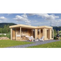 26 % Rabatt: Fjordholz Holz-Gartenhütte Alu Concept Quinta 44 24m²
