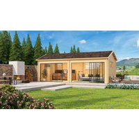 26 % Rabatt: Fjordholz Holz-Gartenhütte Alu Concept Jara 44 B 24m²