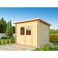 26 % Rabatt: Fjordholz Pultdach Holz-Gartenhütte Modell Ezra 3D 9m²