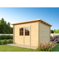 26 % Rabatt: Fjordholz Pultdach Holz-Gartenhütte Modell Ezra 4D 9m²