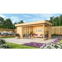 26 % Rabatt: Fjordholz Holz-Gartenhütte Alu Concept 70 C 24m²