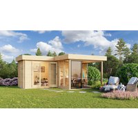 26 % Rabatt: Fjordholz Holz-Gartenhütte Alu Concept 70 M 24m²