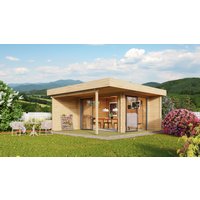 26 % Rabatt: Fjordholz Holz-Gartenhütte Alu Concept Relax 44 B 24m²