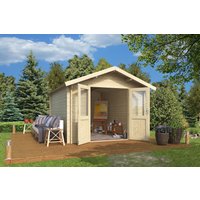 26 % Rabatt: Fjordholz Satteldach Holz-Gartenhütte Modell Leipzig 44 12m²