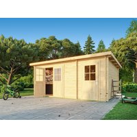 26 % Rabatt: Fjordholz Pultdach Holz-Gartenhütte Modell Ezra 5H 15m²