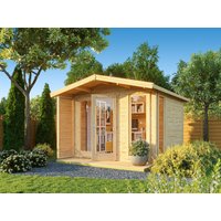 26 % Rabatt: Fjordholz Satteldach Holz-Gartenhütte Modell Monica 28 C 12m²