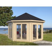 26 % Rabatt: Gartenpavillon Modell Modern 12 m² mit 7 Fenstern