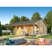 26 % Rabatt: Fjordholz Satteldach Holz-Gartenhütte Modell Mikka 70 B 48m²