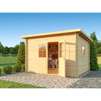 26 % Rabatt: Fjordholz Pultdach Holz-Gartenhütte Modell Ezra 4E 9m²