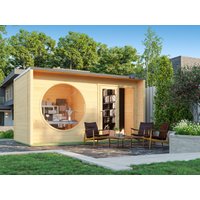 26 % Rabatt: Fjordholz Holz-Gartenhütte Modell Office Box Größe L nat 18m²