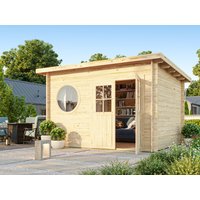 26 % Rabatt: Fjordholz Pultdach Holz-Gartenhütte Modell Ezra 4M 9m²