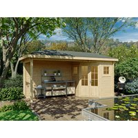 26 % Rabatt: Fjordholz 5-Eck Holz-Gartenhütte Modell Evelyn 1C 15m²