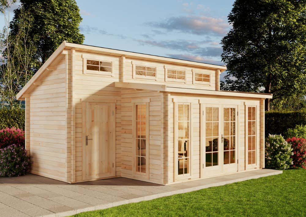 Gartenhaus Lausitz ISO mit Anbau 24m²