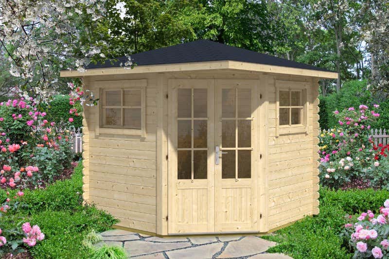 33 % Rabatt: 5-Eck Gartenhaus Modell Sunny-B 9m²