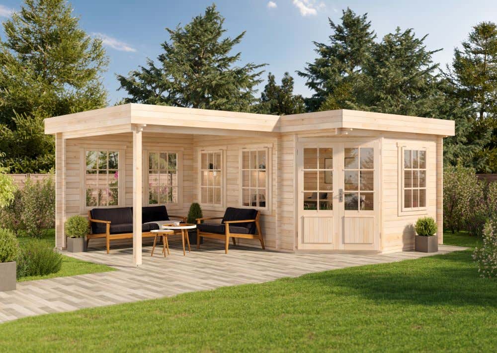 25 % Rabatt: 5-Eck Gartenhaus Pepe 24m²