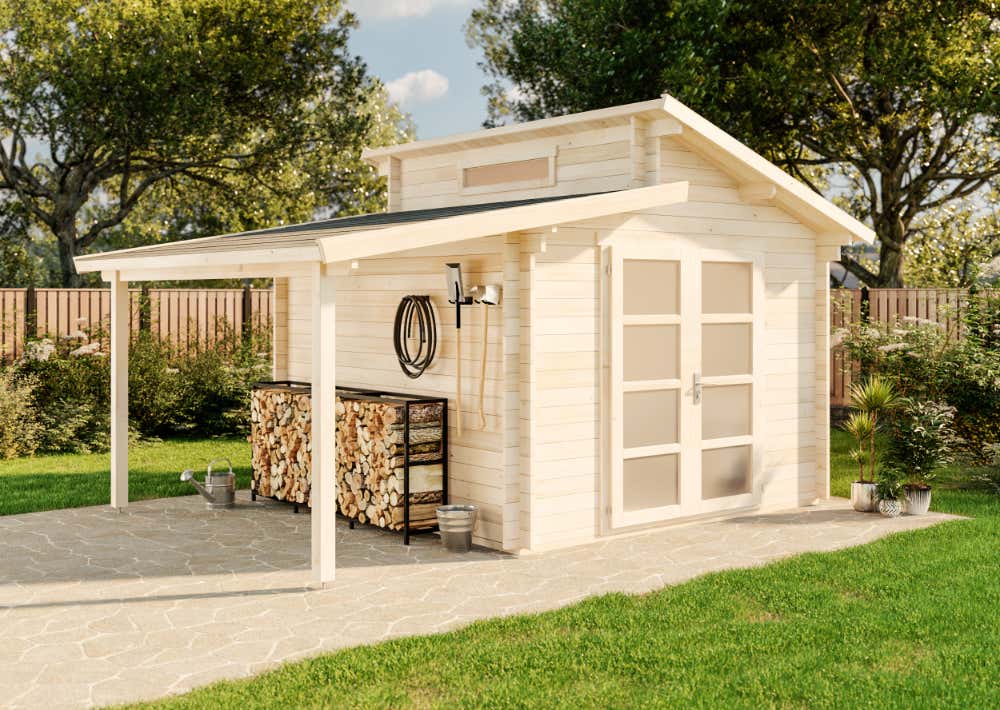 Gartenhaus Aktiva mit Schleppdach 20m²