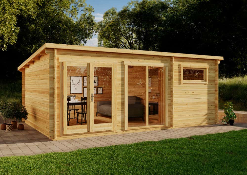 20 % Rabatt: Gartenhaus Atrium-E 24m²