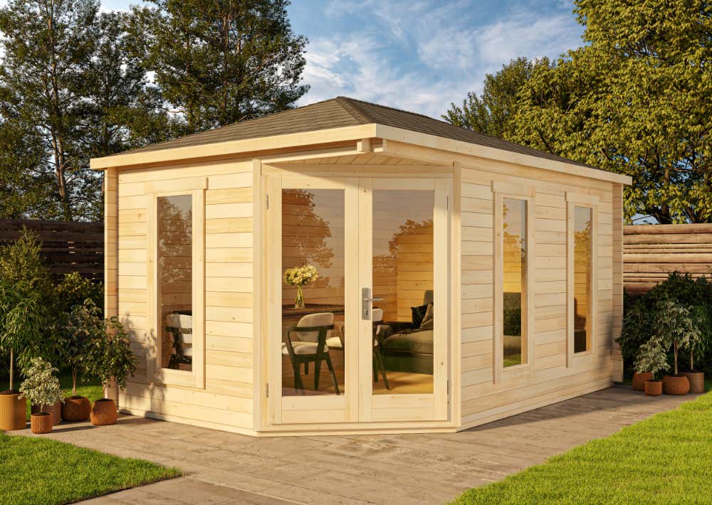 5-Eck Gartenhaus Modell Lido - 40 15m²