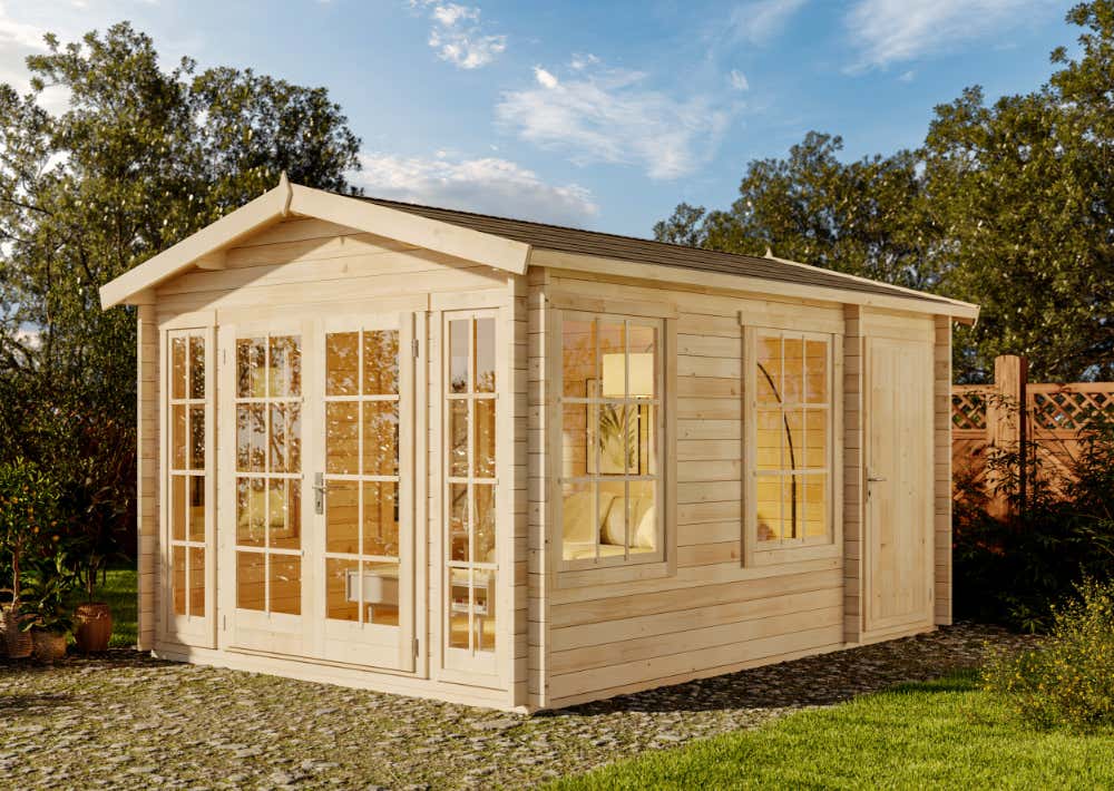 20 % Rabatt: Gartenhaus Kim 15m²