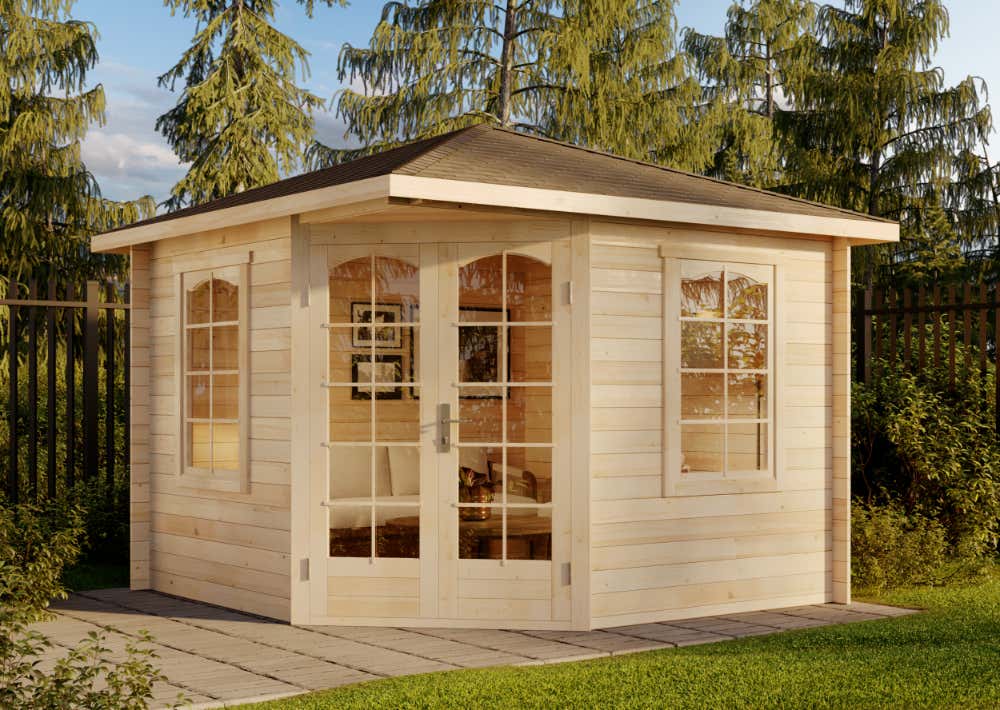 33 % Rabatt: 5-Eck Gartenhaus Viking ISO 9m²