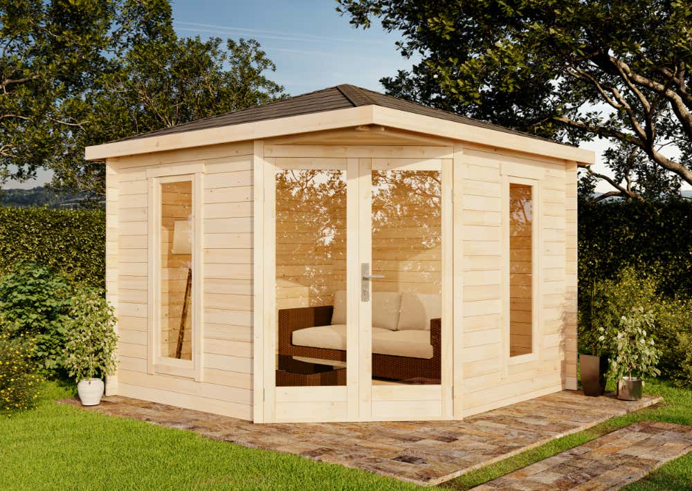 23 % Rabatt: 5-Eck Gartenhaus Liwa Compact 9m²