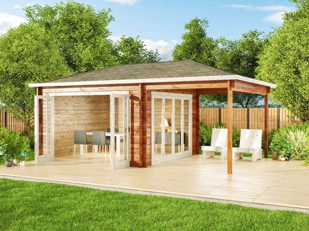 Gartenhaus Sunshine mit Schleppdach 24m²