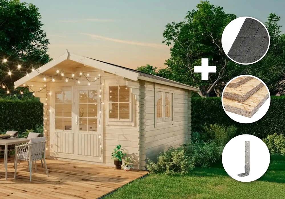 ECO Set - Gartenhaus Gabriel - 34 300 x 400 cm 12m²