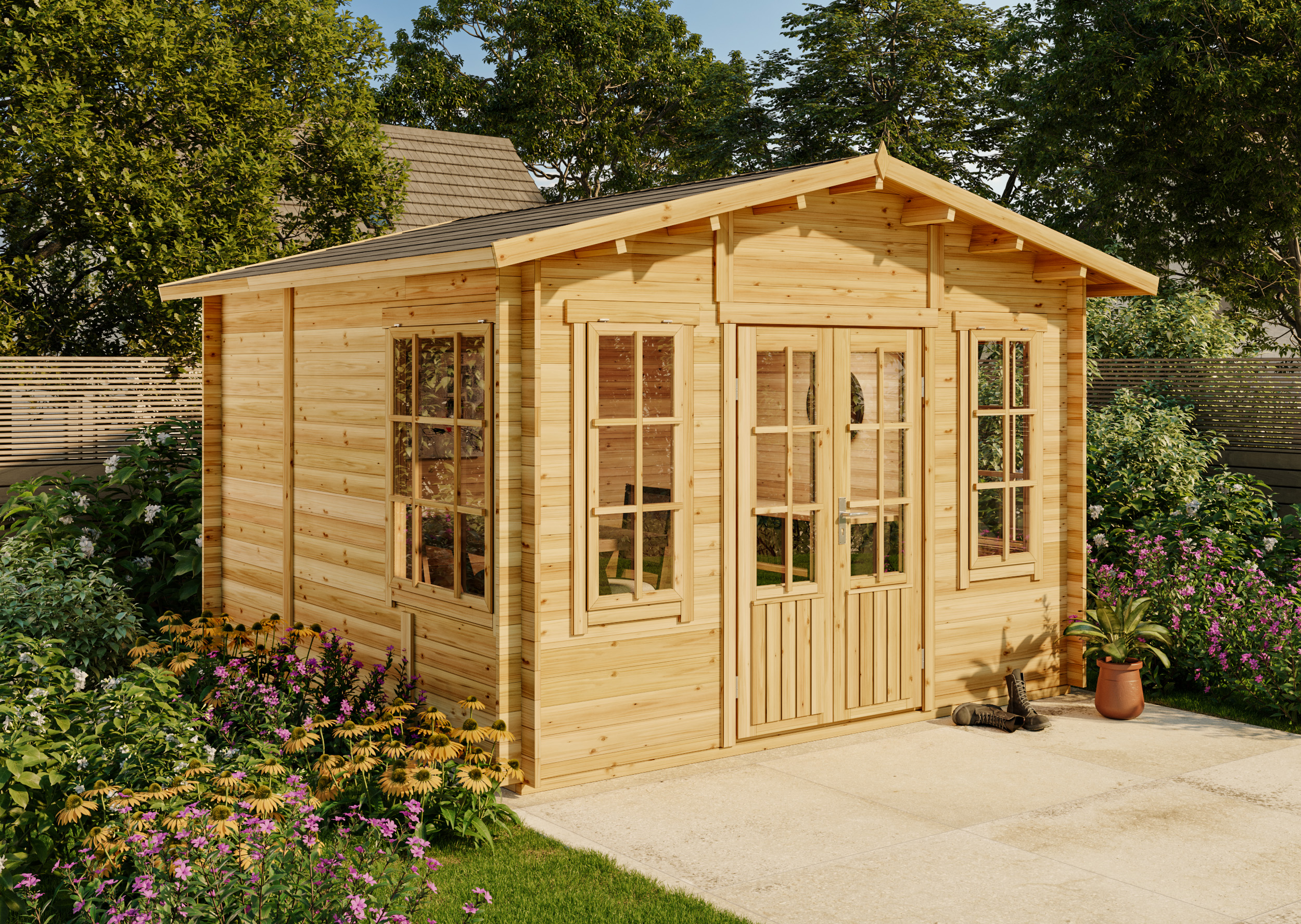 Gartenhaus Gabriela-28 350 x 350 cm 16m²